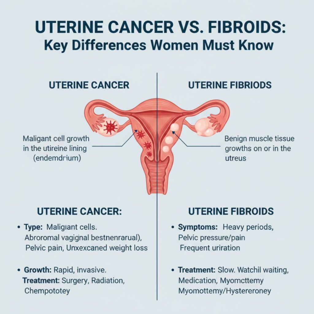 Uterine Cancer vs. Fibroids: Key Differences Women Must Know